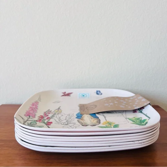 Beatrix Potter Peter Rabbit Set of 8 Plates Bamboo Fibre Easter - SEE NOTES - Picture 3 of 11